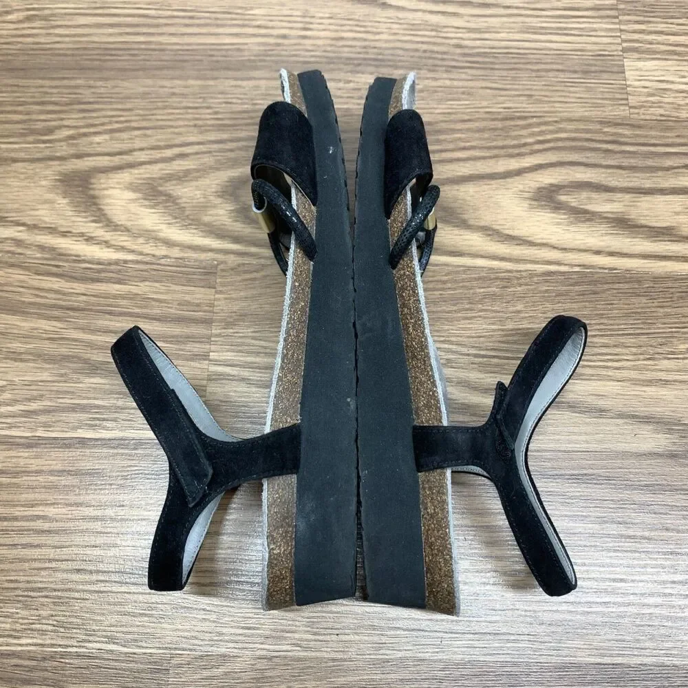 Abeo Womens Sandal Bio System‎ Orthotic Comfort Black Open Toe Size 10